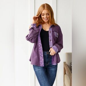 WHITE BIRCH CHAOS OF SEQUINS SHACKET IN PURPLE SOZE SMALL